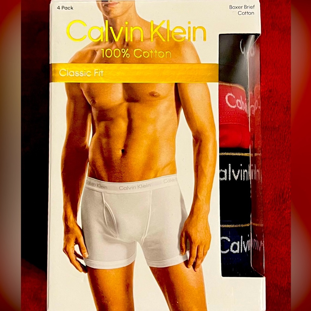 Calvin Klein Classic Fit Boxer Briefs 100%cotton Size;L